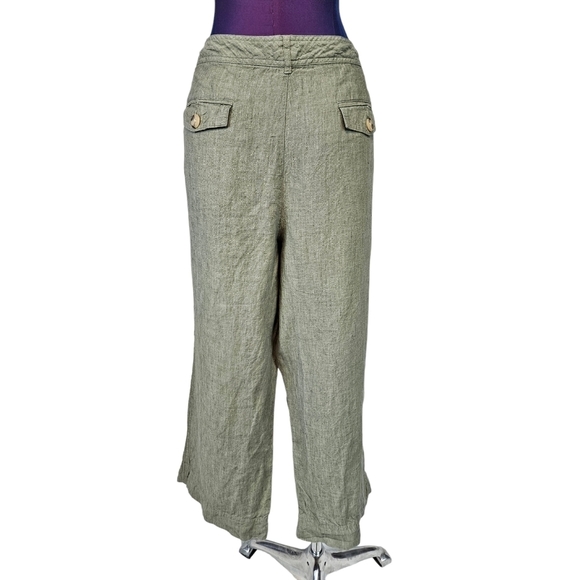 Cherokee Olive Green Linen‎ Capri Pants Size 18 Women's Plus L15 - Picture 6 of 9